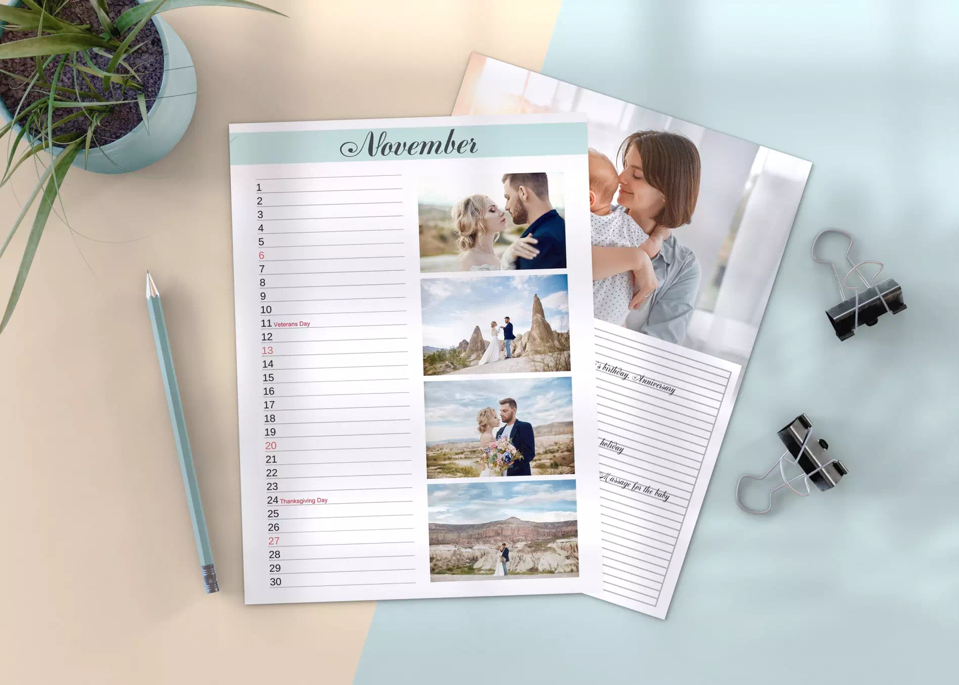 Exemple de calendrier agenda