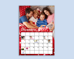 Exemple de calendrier personnalisé chevalet