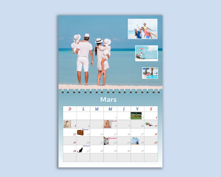 Exemple de calendrier personnalisé affiche