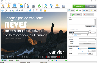 Personalisez votre calendrier avec des citations